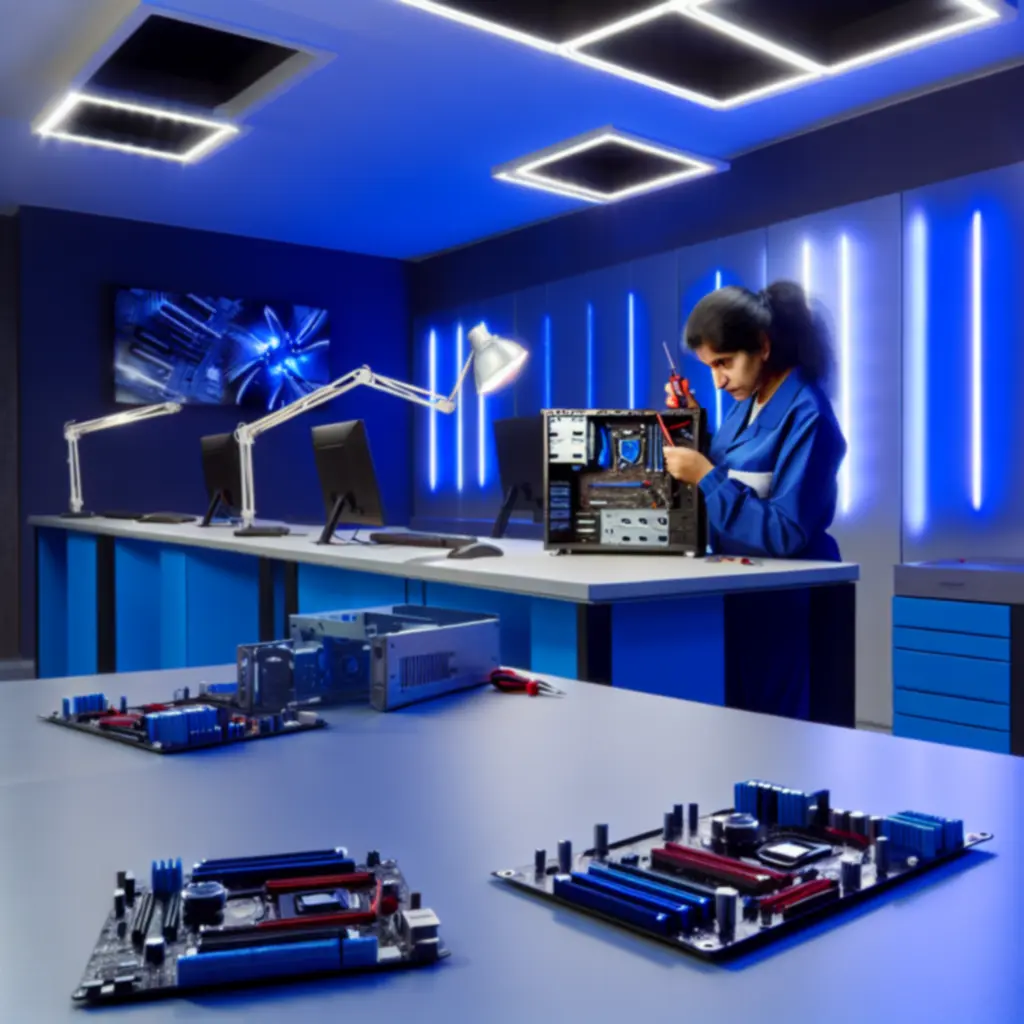 Serwisant Computoryxa wykonujący przegląd komputera