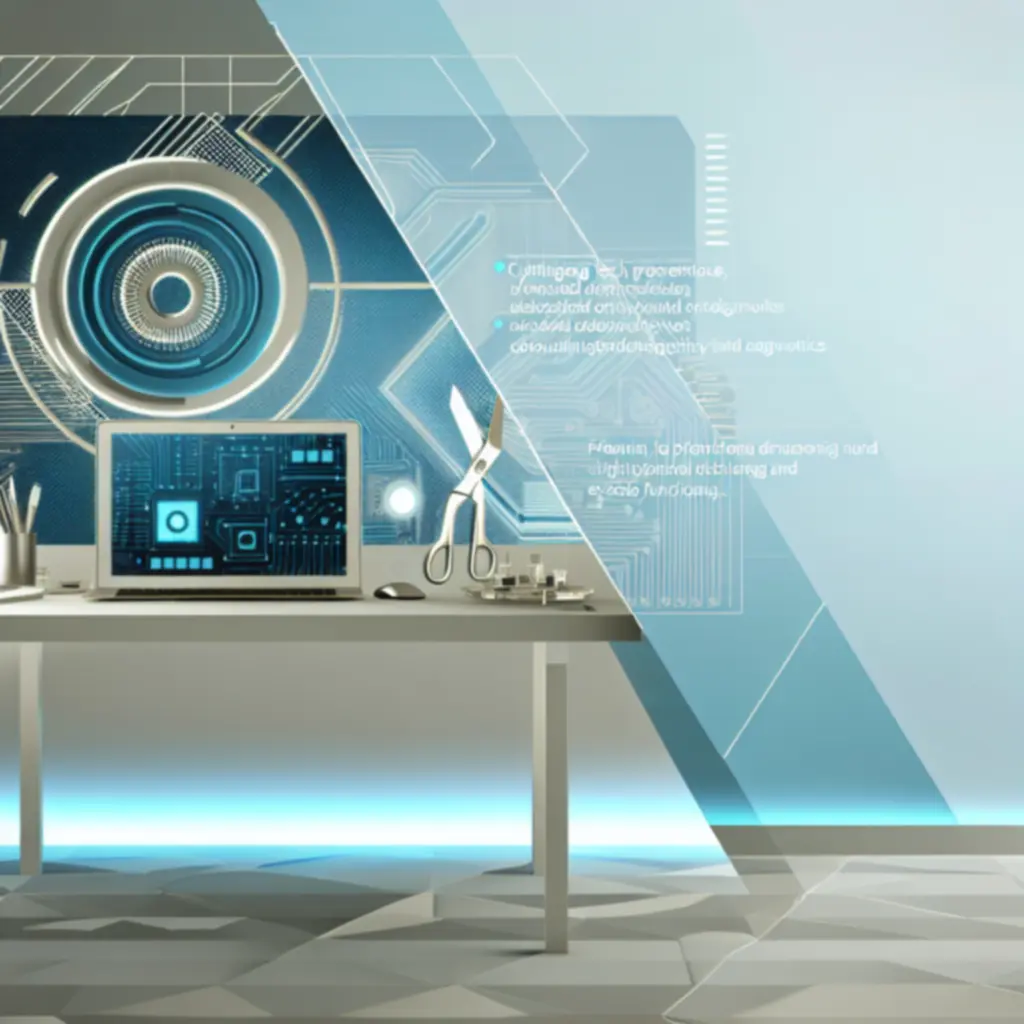 Nowoczesne stanowisko komputerowe na biurku