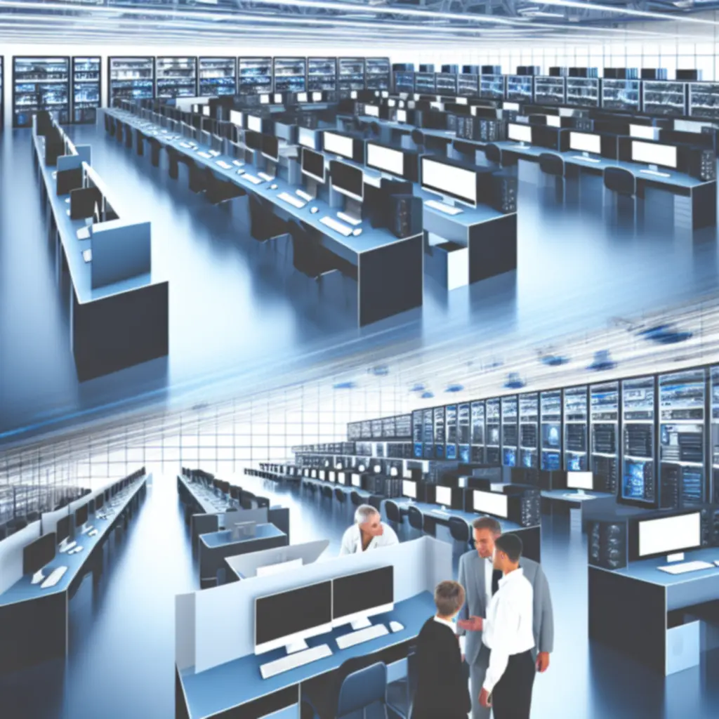 Nowoczesne stanowisko komputerowe prezentujące pakiety serwisowe