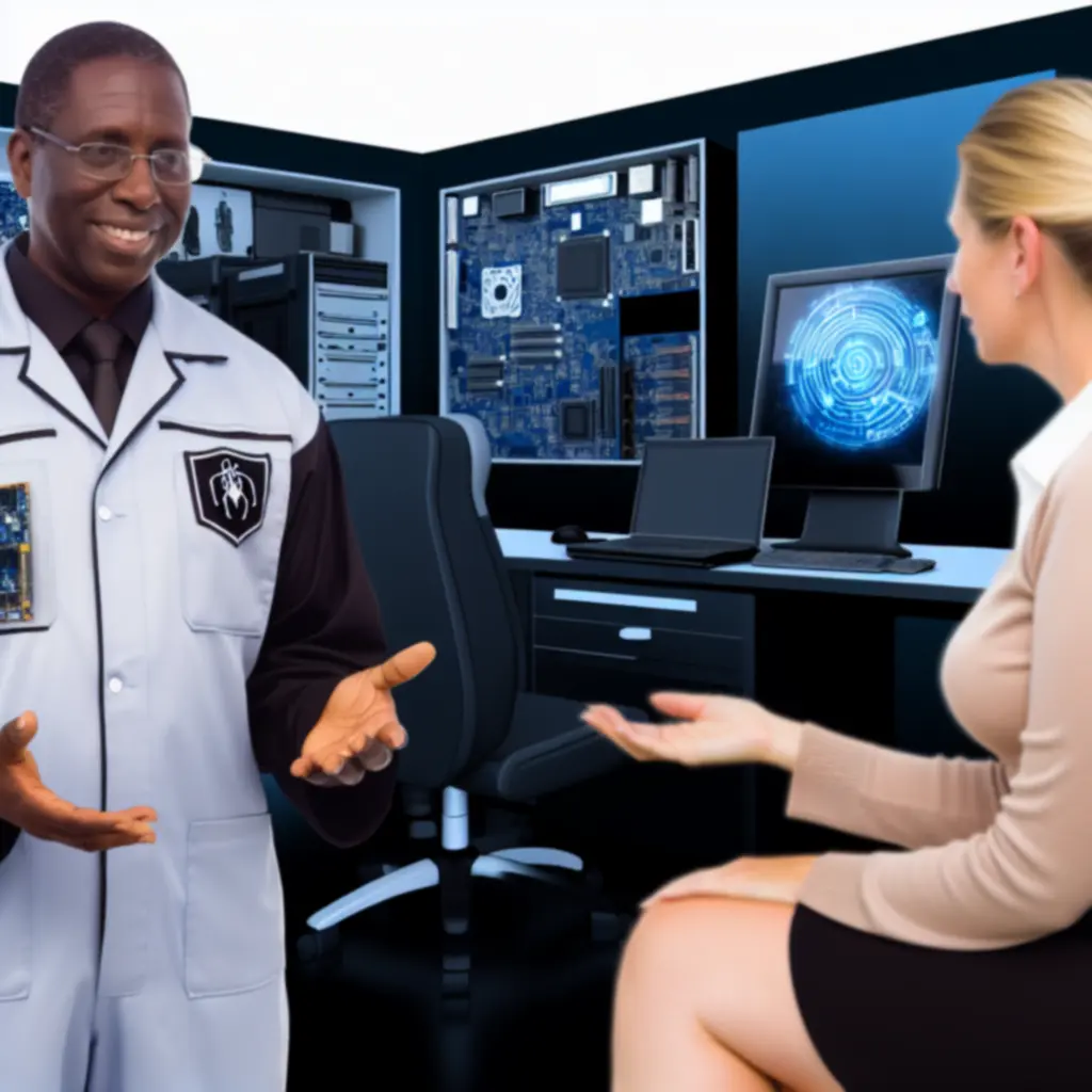 Ekspert serwisowy doradzający klientowi w zakresie pakietu Premium